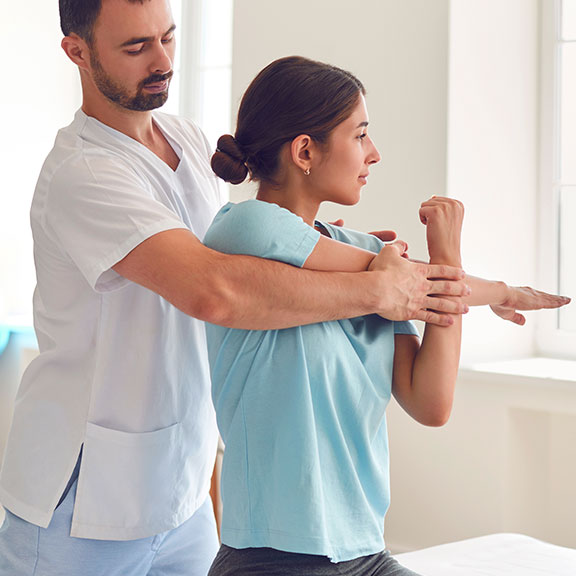 Patient receiving chiopractic adjustment for an auto accident injury at Encinitas Auto Accident Injury Center in Encinitas